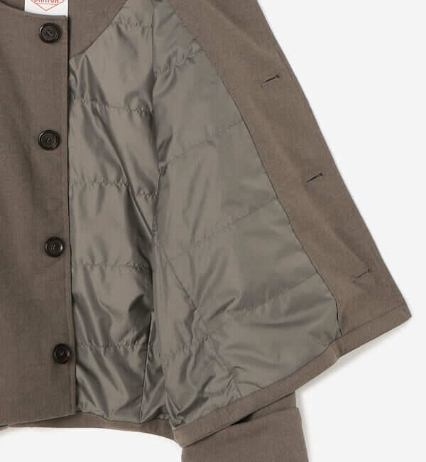 DANTON「DANTON | 中綿ノーカラージャケット WOMEN」|ノーカラーコート|