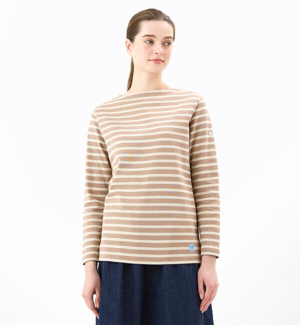ORCIVAL「ORCIVAL | コットンロード フレンチバスクシャツ WOMEN」|Tシャツ・カットソー|BEIGE系1