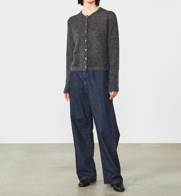 LE GLAZIK「LE GLAZIK | モヘアグリッター クルーネックカーディガン WOMEN」|ニット・セーター|