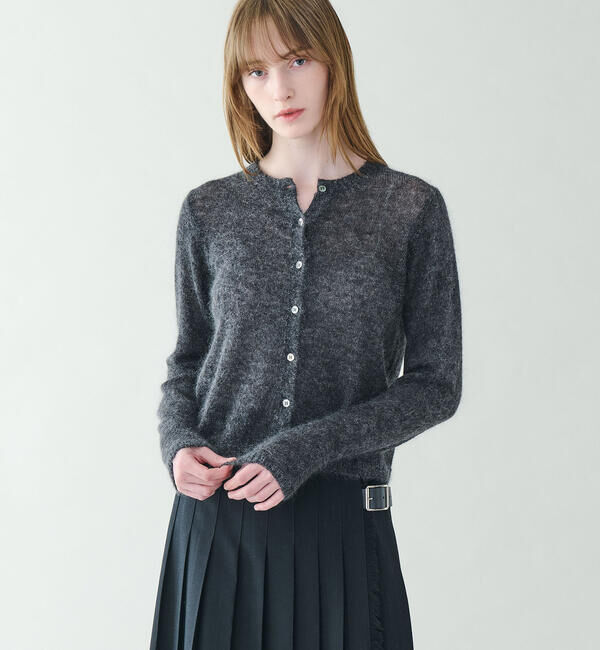 LE GLAZIK「LE GLAZIK | モヘアグリッター クルーネックカーディガン WOMEN」|ニット・セーター|