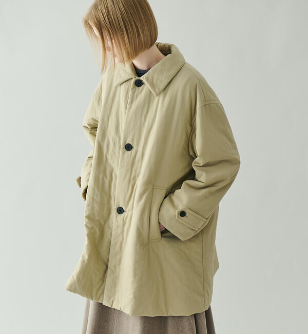 LE GLAZIK「LE GLAZIK | ナイロンツイル ショートコート WOMEN」|ダウン|