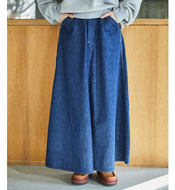  「orSlow | DENIM PAINTER LONG SKIRT WOMEN」|スカート|DENIM