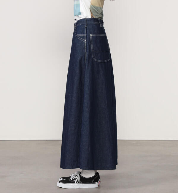  「orSlow | DENIM PAINTER LONG SKIRT WOMEN」|スカート|