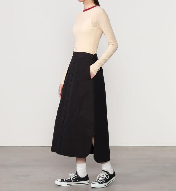  「HAVERSACK | シャンブレー ロングシャツスカート WOMEN」|スカート|