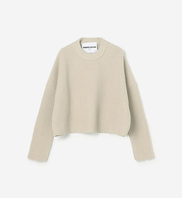  「roberto collina | リブニット クルーネックセーター WOMEN」|ニット・セーター|