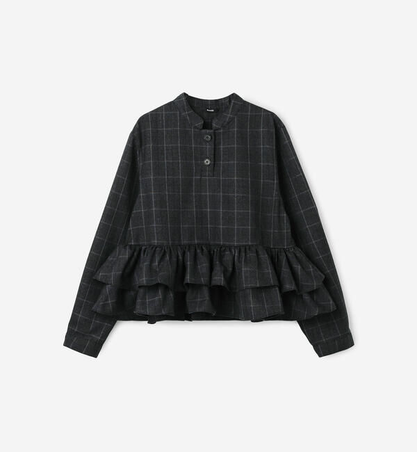  「eunoia | チェックボタン ブラウス WOMEN」|シャツ・ブラウス|