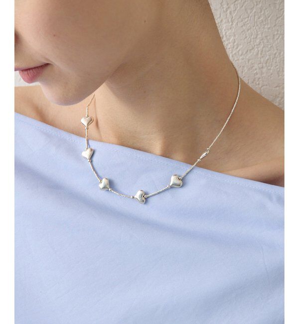 Hoaw.「【Hoaw.】Heartビース ショートネックレス」|リング|シルバー系