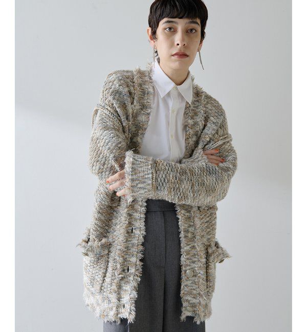  「ミックスヤーンニットツイードジャケット」|その他|