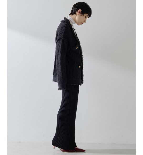  「ミックスヤーンニットツイードジャケット」|その他|