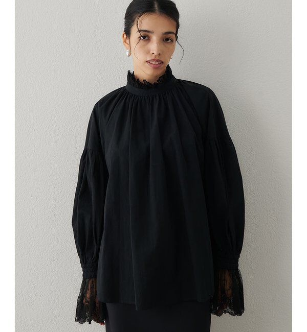  「レースギャザーブラウス」|シャツ・ブラウス|