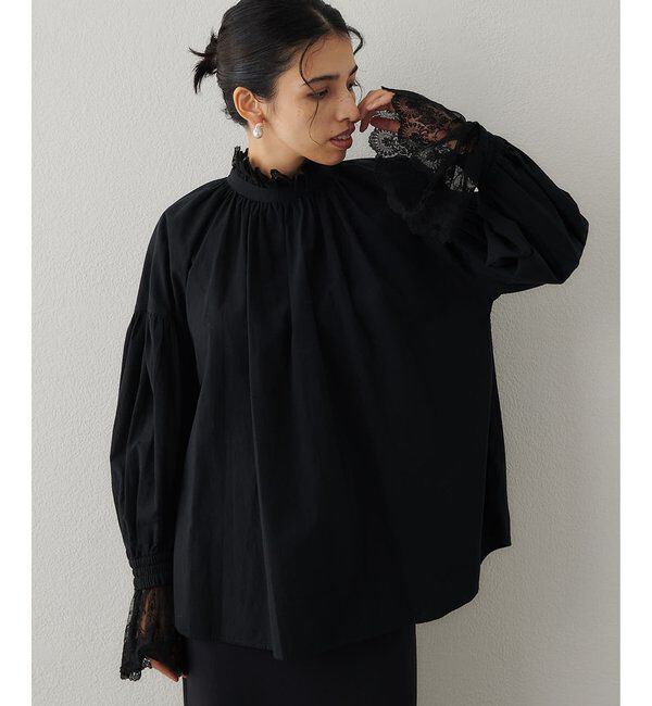  「レースギャザーブラウス」|シャツ・ブラウス|