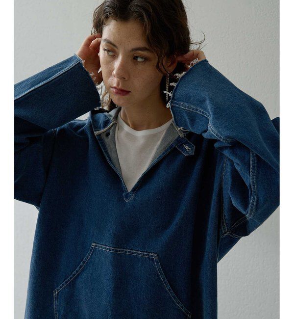  「【インフルエンサーコラボ】デニムフーディー」|シャツ・ブラウス|