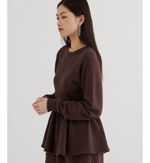  「裏毛フリルプルオーバー」|Tシャツ・カットソー|