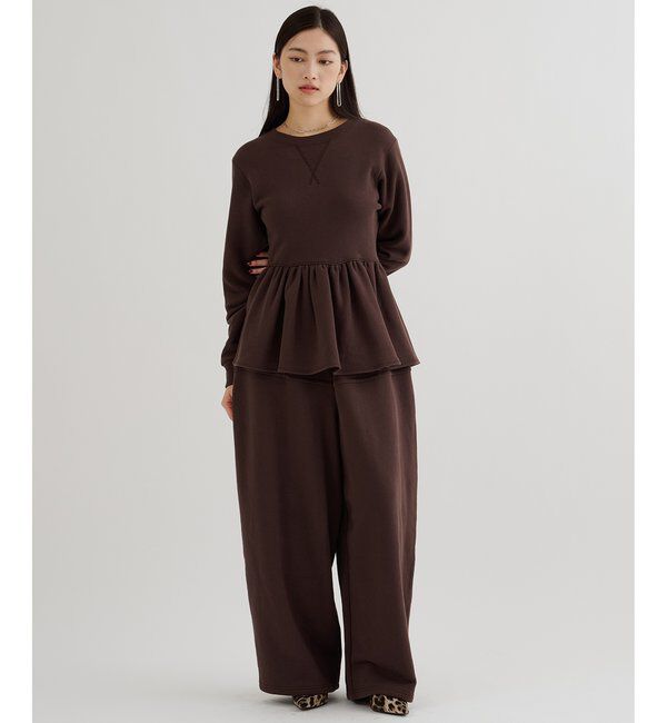  「裏毛フリルプルオーバー」|Tシャツ・カットソー|