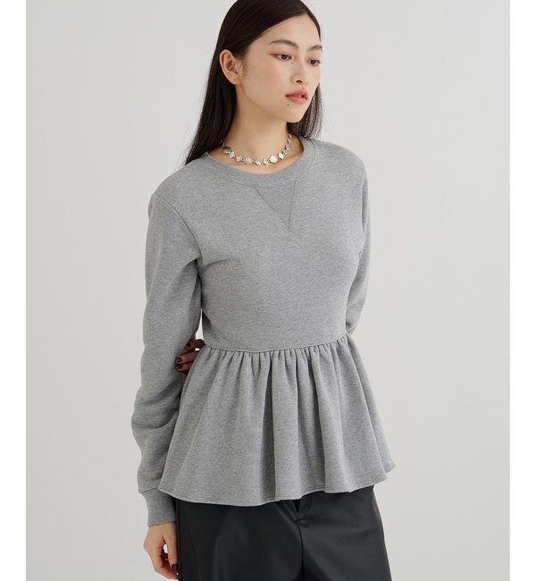  「裏毛フリルプルオーバー」|Tシャツ・カットソー|