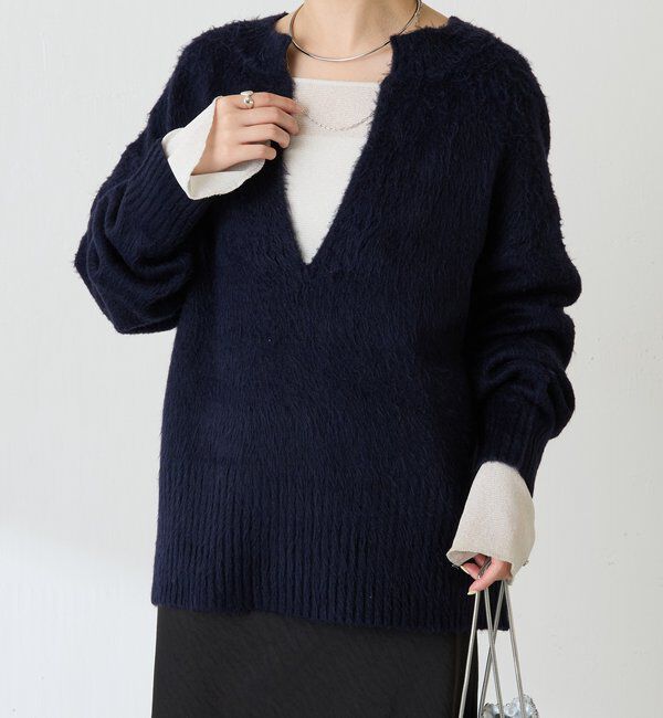  「エアリー深Vニット」|ニット・セーター|