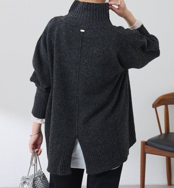  「ウール混スリットタートルニット」|ニット・セーター|