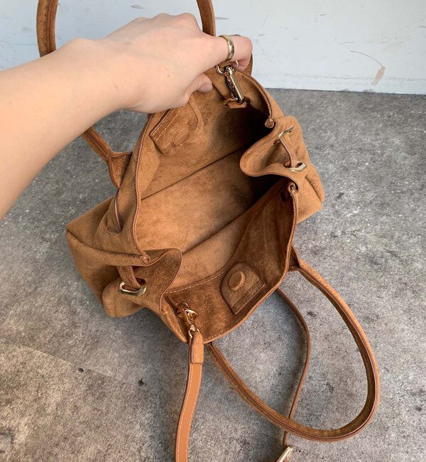  「フェイクスエードスクエアバッグ」|トートバッグ|