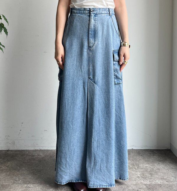  「リヨセルデニムカーゴスカート」|スカート|