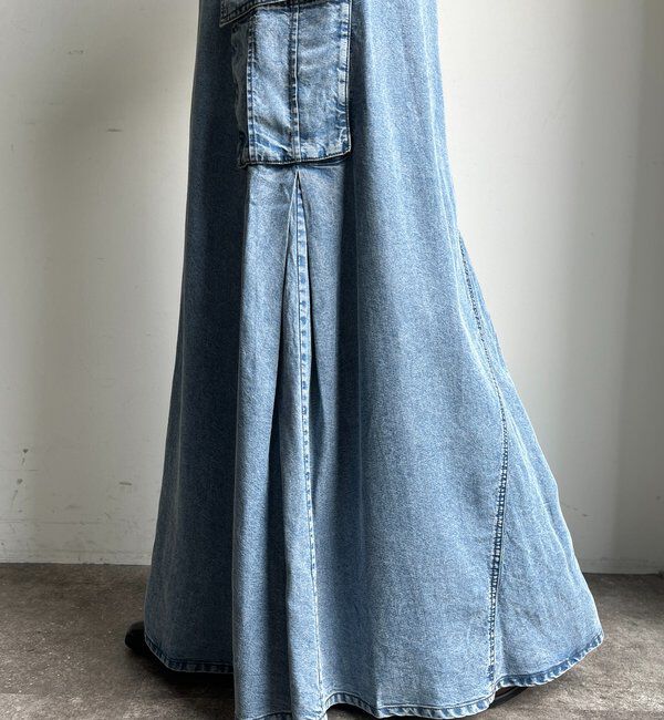 「リヨセルデニムカーゴスカート」|スカート|