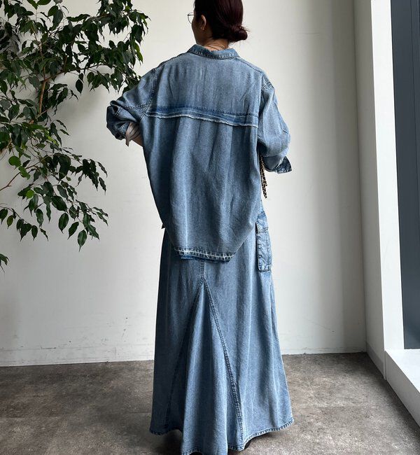  「リヨセルデニムカーゴスカート」|スカート|