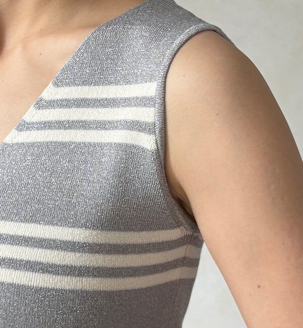  「【WEB限定】ボーダーニットタンク」|ニット・セーター|