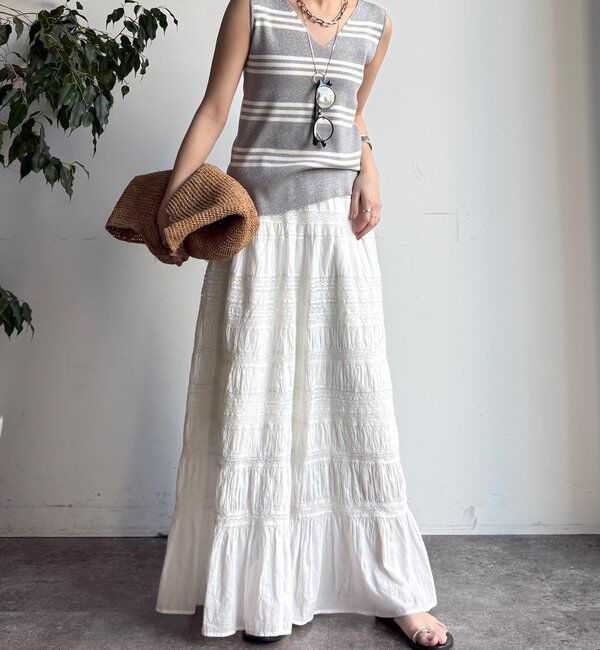  「【WEB限定】ボーダーニットタンク」|ニット・セーター|