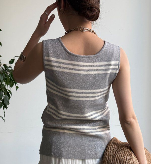  「【WEB限定】ボーダーニットタンク」|ニット・セーター|