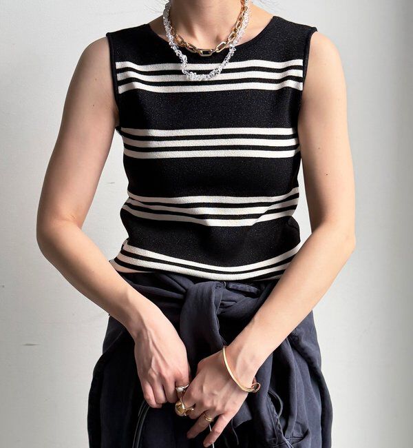  「【WEB限定】ボーダーニットタンク」|ニット・セーター|