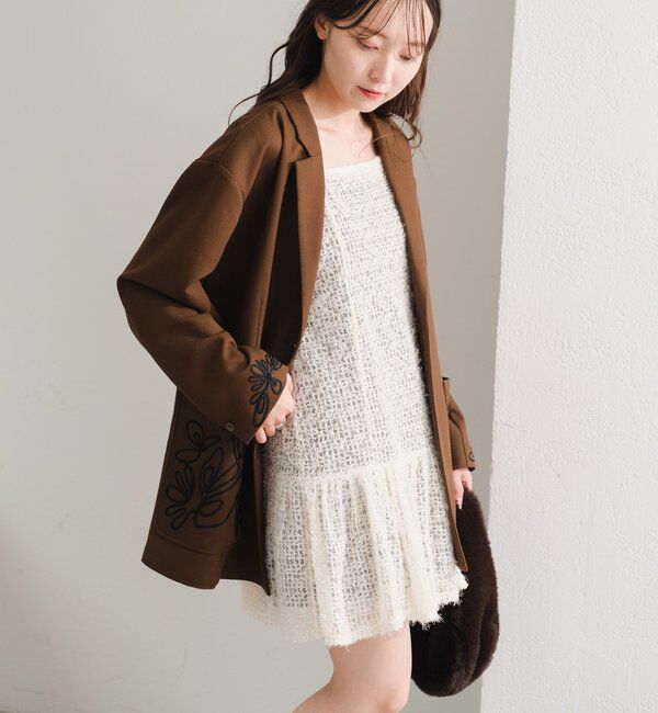  「【WEB・一部店舗限定/前後2WAY】格子フェザーチュニック」|ワンピース|