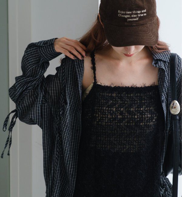  「【WEB・一部店舗限定/前後2WAY】格子フェザーチュニック」|ワンピース|