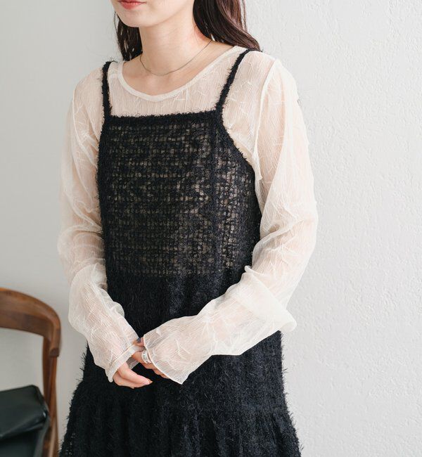  「【WEB・一部店舗限定/前後2WAY】格子フェザーチュニック」|ワンピース|