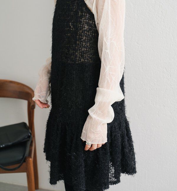  「【WEB・一部店舗限定/前後2WAY】格子フェザーチュニック」|ワンピース|