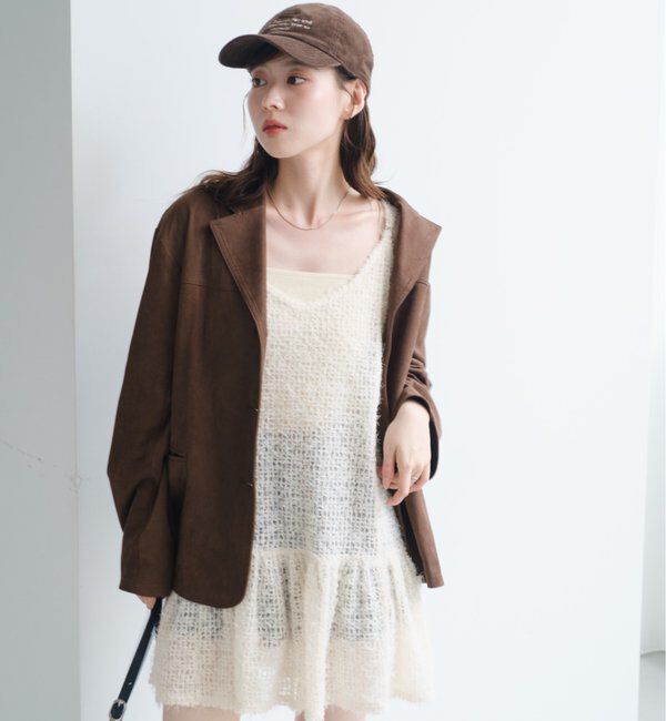  「【WEB・一部店舗限定/前後2WAY】格子フェザーチュニック」|ワンピース|