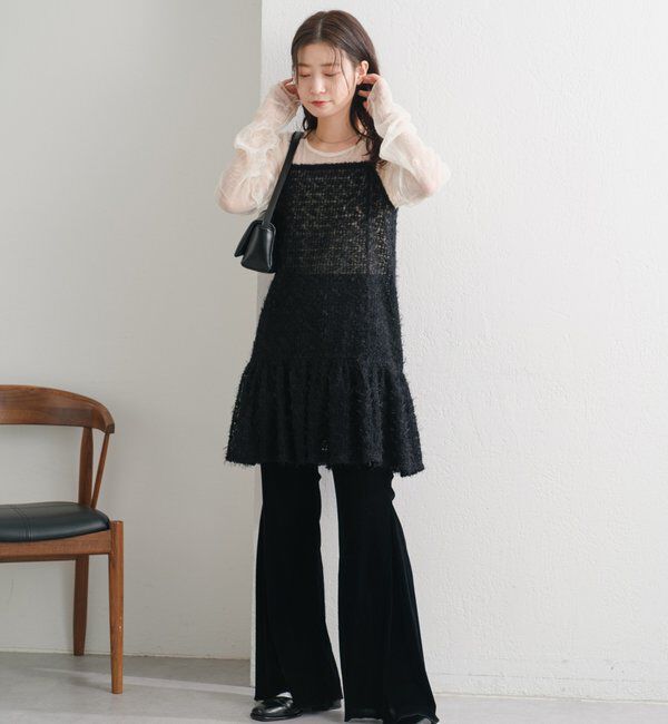  「【WEB・一部店舗限定/前後2WAY】格子フェザーチュニック」|ワンピース|