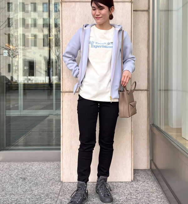  「【WEB限定/キレイめ上品】スポンジダンボールZIPパーカーカットソー」|パーカー|