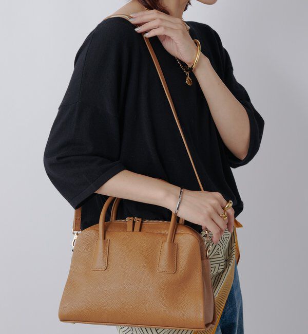  「【キレイめにもカジュアルにも】レザーボストン」|トートバッグ|