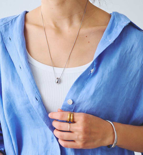  「【R.good(アールドットグッド)】エッグモチーフスライドネックレス」|リング|