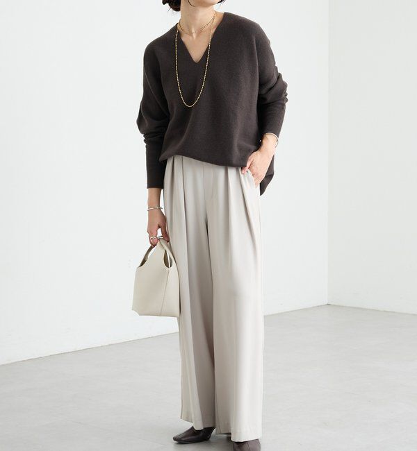  「【リバイバル/新色追加/7色展開】ウール100NEWバックボリュームニット」|ニット・セーター|