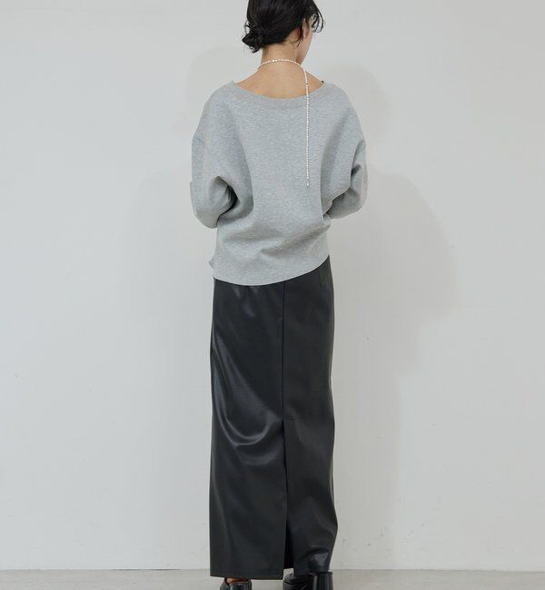  「フェイクレザータイトスカート」|スカート|