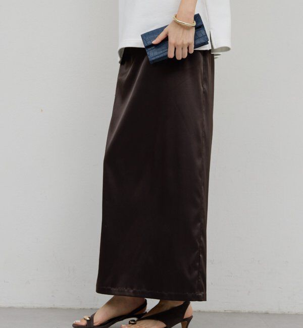  「【ルミネ限定カラー】【手洗い可能】ストレッチサテンタイトスカート」|スカート|