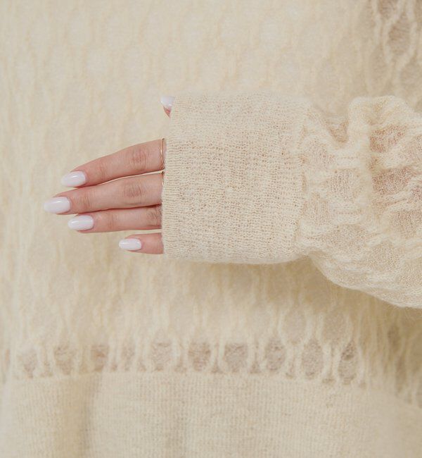  「【HERITANOVUM】 シアーモヘヤジャガードニット」|ニット・セーター|