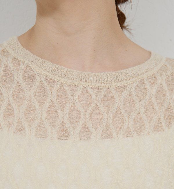  「【HERITANOVUM】 シアーモヘヤジャガードニット」|ニット・セーター|