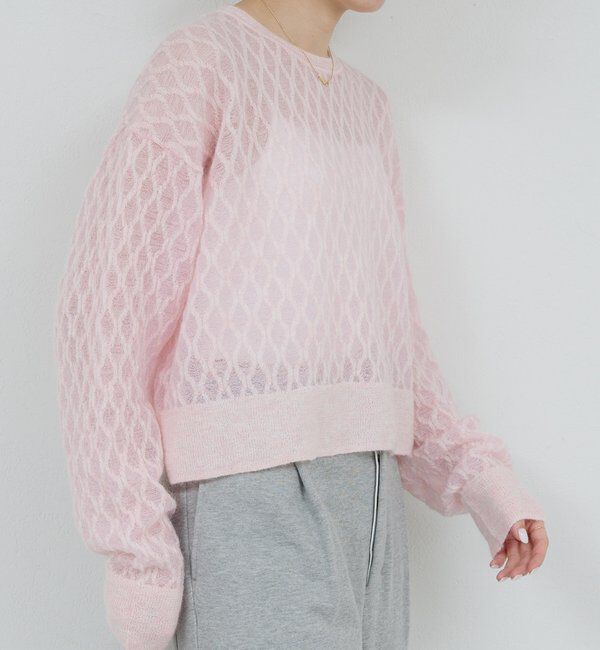  「【HERITANOVUM】 シアーモヘヤジャガードニット」|ニット・セーター|