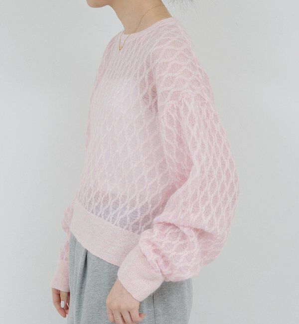  「【HERITANOVUM】 シアーモヘヤジャガードニット」|ニット・セーター|