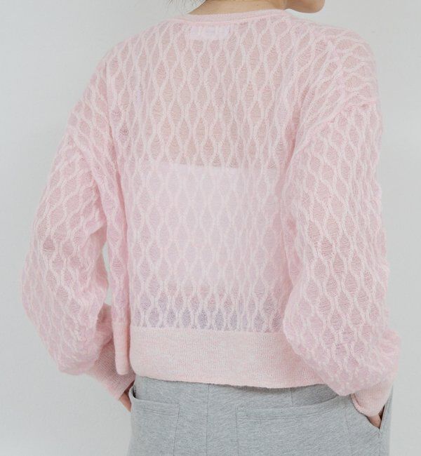  「【HERITANOVUM】 シアーモヘヤジャガードニット」|ニット・セーター|