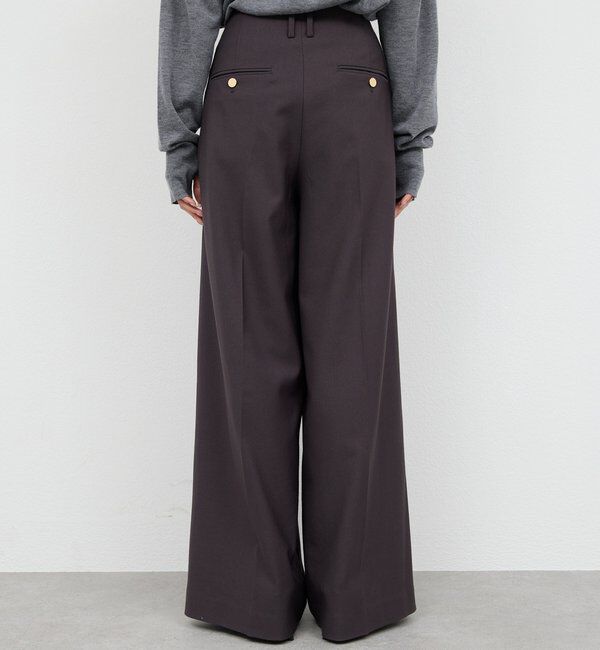  「ベルトレスタックワイドパンツ」|チノ|