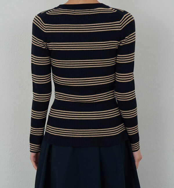  「【手洗い可】【HERITANOVUM】ボーダークループルオーバー」|ニット・セーター|