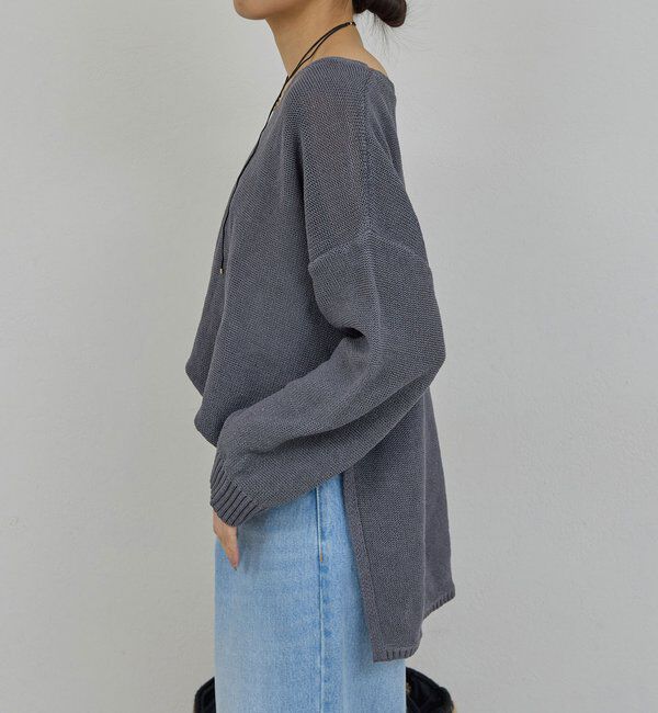  「【手洗い可】コットンメッシュプルオーバー」|ニット・セーター|