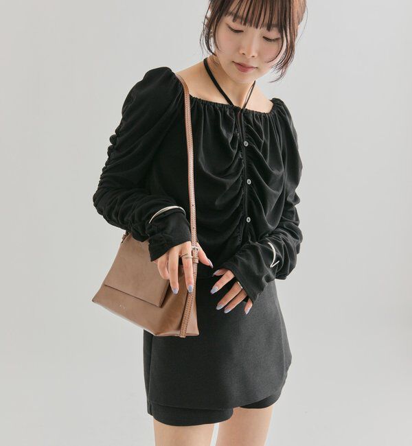  「スクエアネック シャーリングカーディガン」|Tシャツ・カットソー|